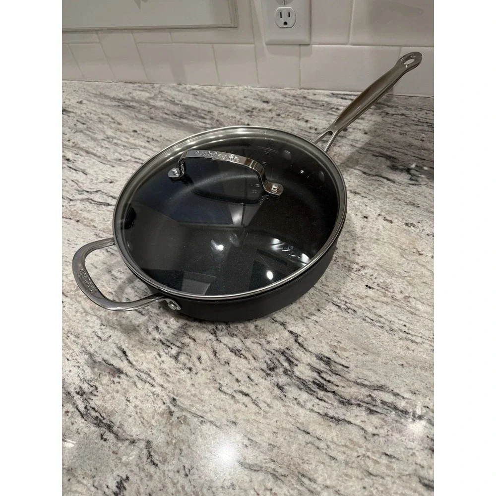 Cuisinart 6333-24H Chef's Classic Nonstick Hard-Anodized 3-Quart Saute Pan w Lid